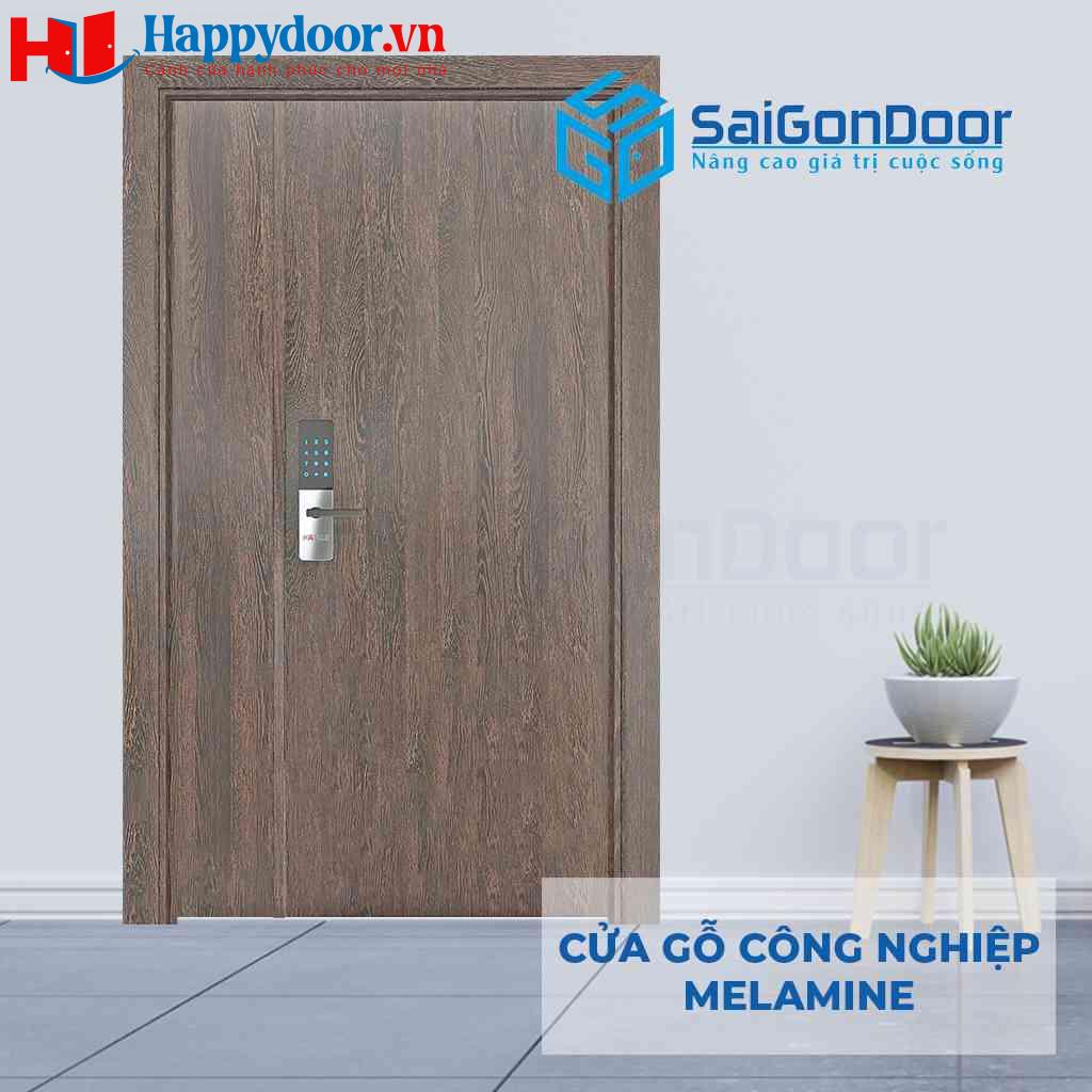 Cửa gỗ công nghiệp MDF Melamine cách âm thích hợp dùng làm cửa phòng ngủ